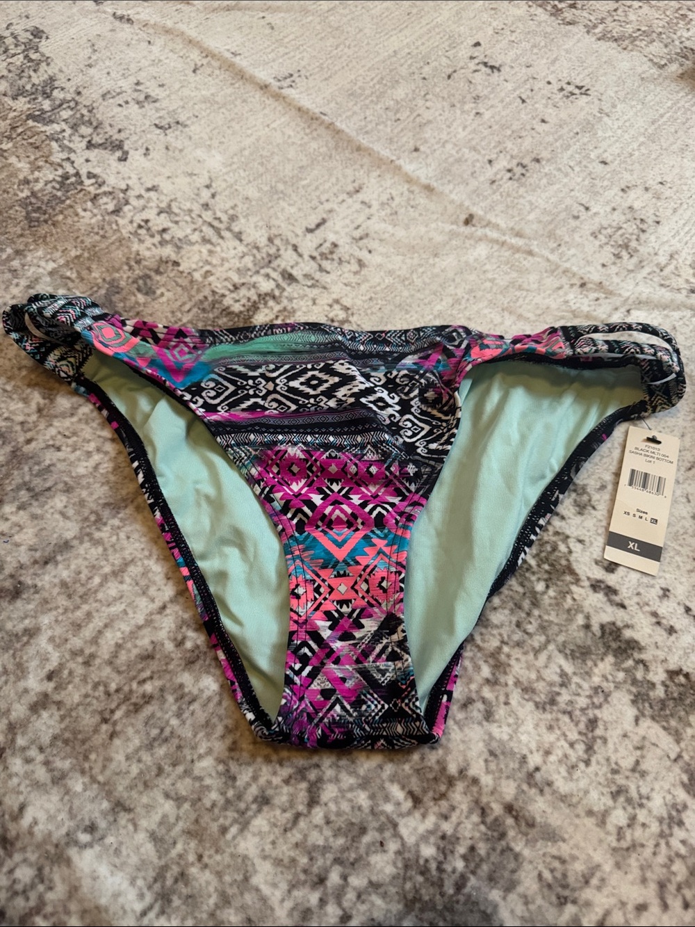 Women’s Pink Multi-Color Printed Bikini Bottom